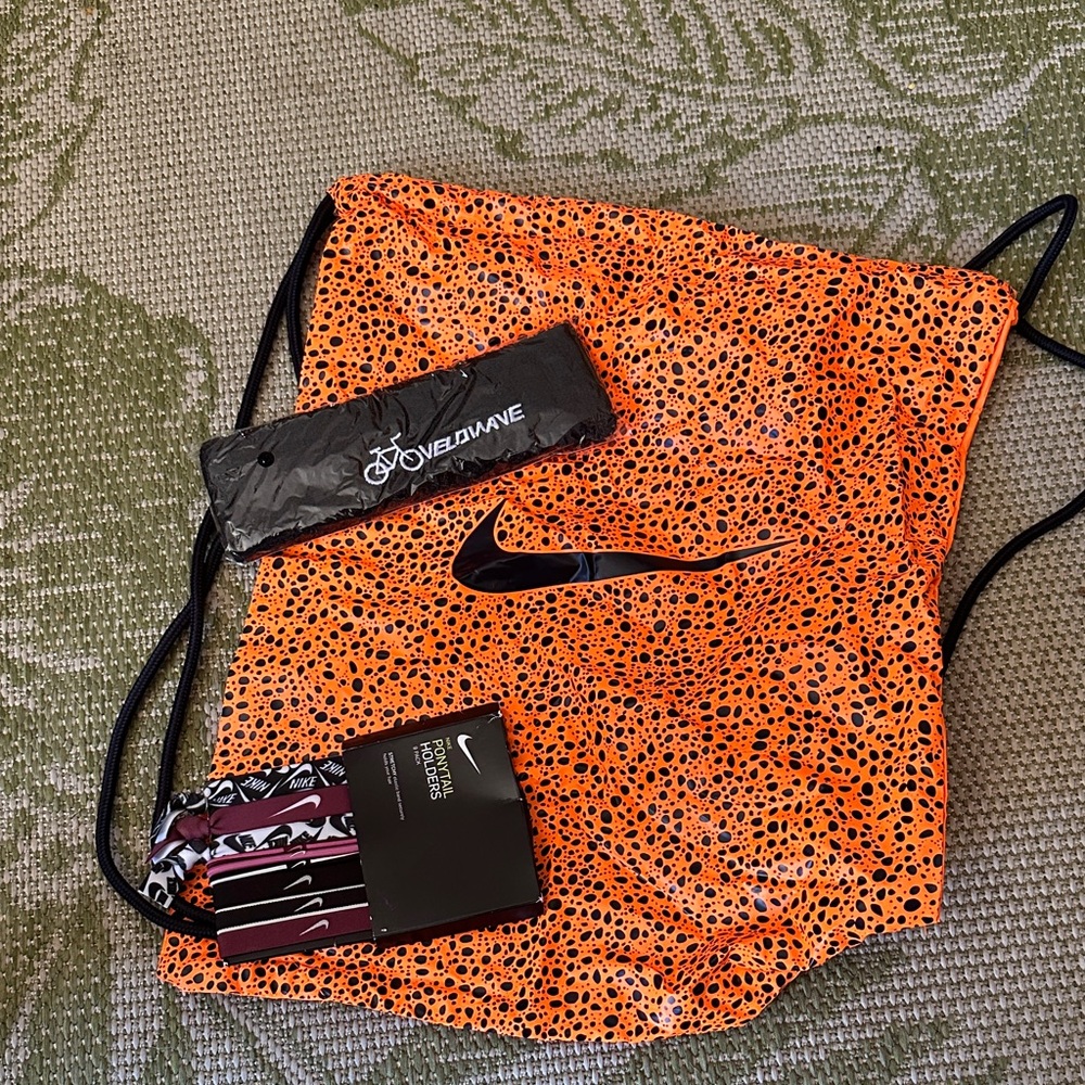 Nike Bright Orange Drawstring Backpack